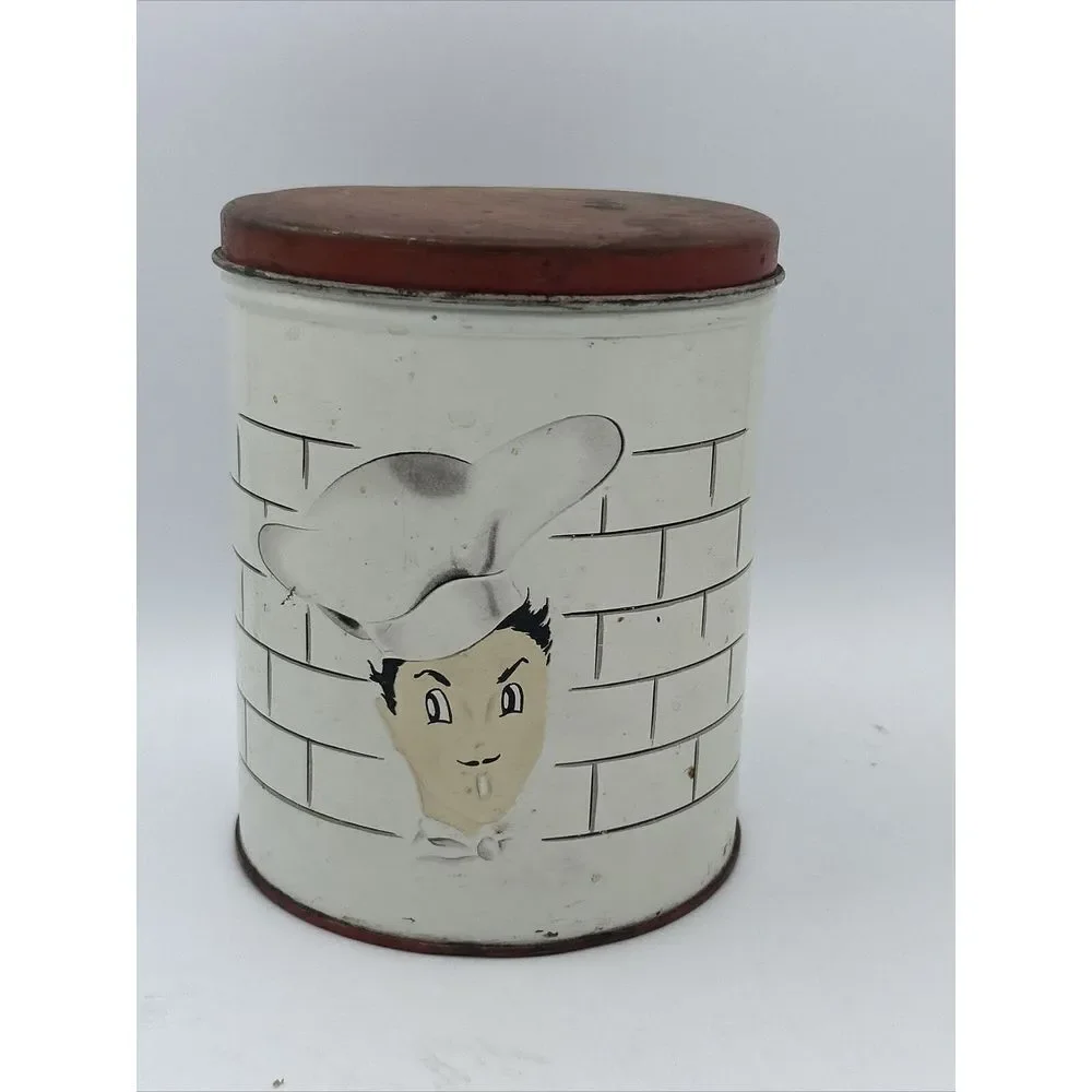 Pameco Chef Park metal Dec Co. kitchen canister (set of 3) MCM 40s 50s see photo